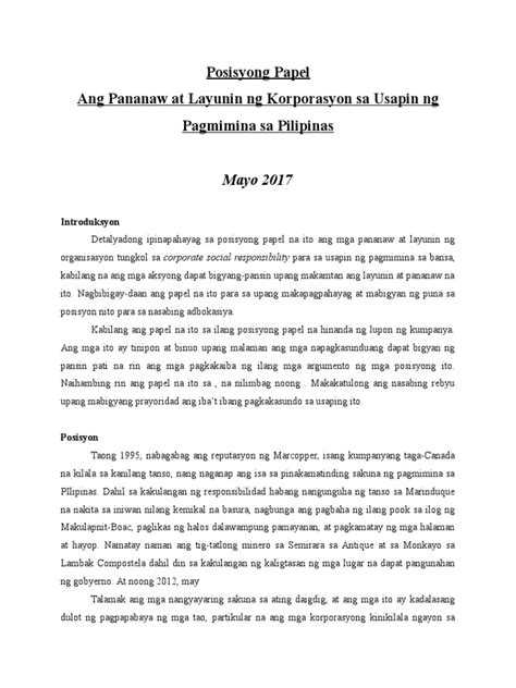 Pagsulat Ng Posisyong Papel Lakbay Sanaysay At Ppt Pptx Pagsulat Ng Posisyong Papel Lakbay SAHIDA