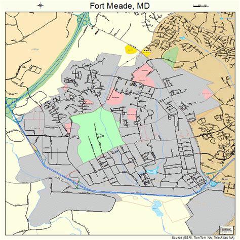 Fort Meade Maryland Street Map 2429400
