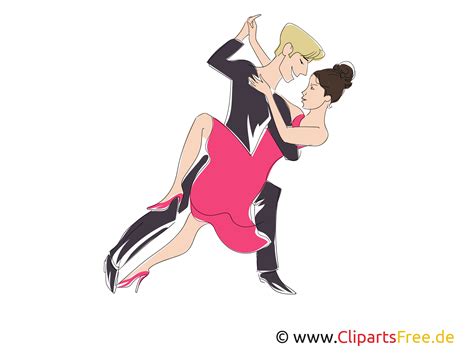 Tango Tanz Tanzschule Tanzpaar Bild Clipart Illustration Zum Drucken