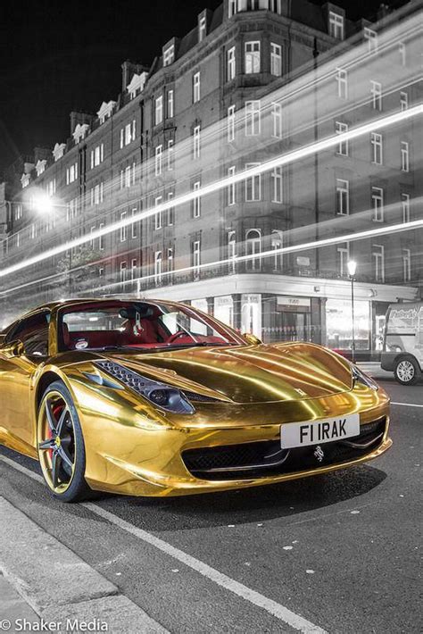 Gold Chrome Ferrari 458