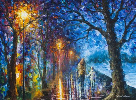 Mystery Of The Night Palette Knife Oil Painting On Canvas By