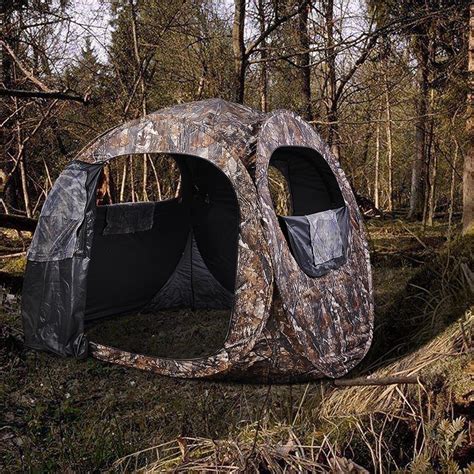 Thelashop 2 Person Pop Up Hunting Blind Tent Camo W Carrying Bag