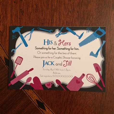 an alternate style of my his and hers shower custom invitations invitation design couple