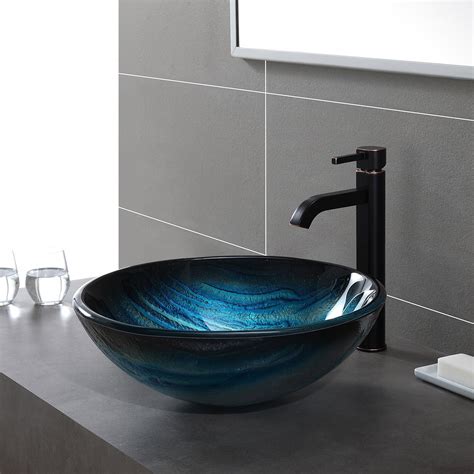 Blue Bathroom Sink Design For Home
