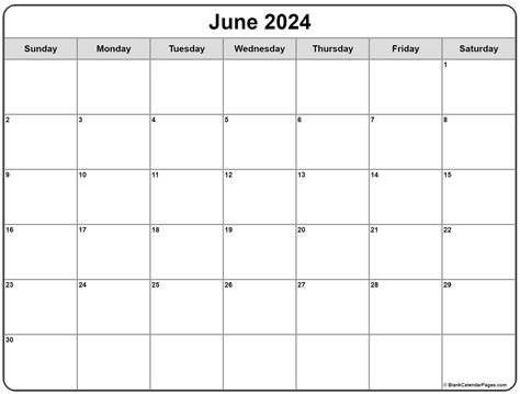 Blank June 2023 Calendar Printable Calendar 2023