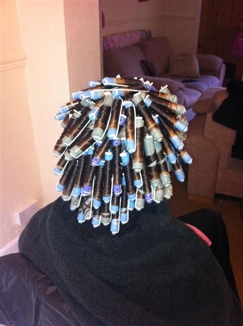 Spiral Wound Perm 95 Rods Blue And Grey Alternating Direction Permed Hairstyles Natural