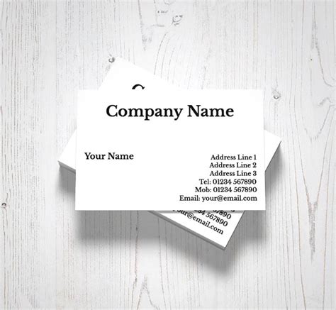 Basic Business Cards Customise Online Plus Free Delivery Putty Print