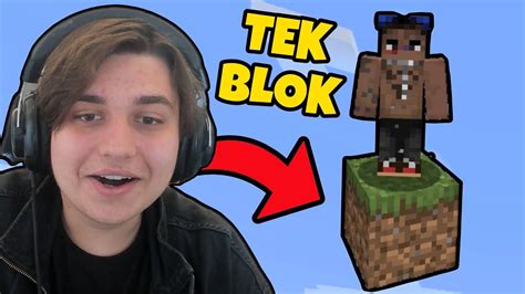 Tek Blokta Hayatta Kalmak 1 Minecraft Youtube