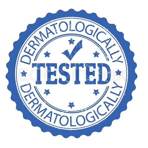 Dermatologisk Testet Stempel Stock Vektor Colourbox