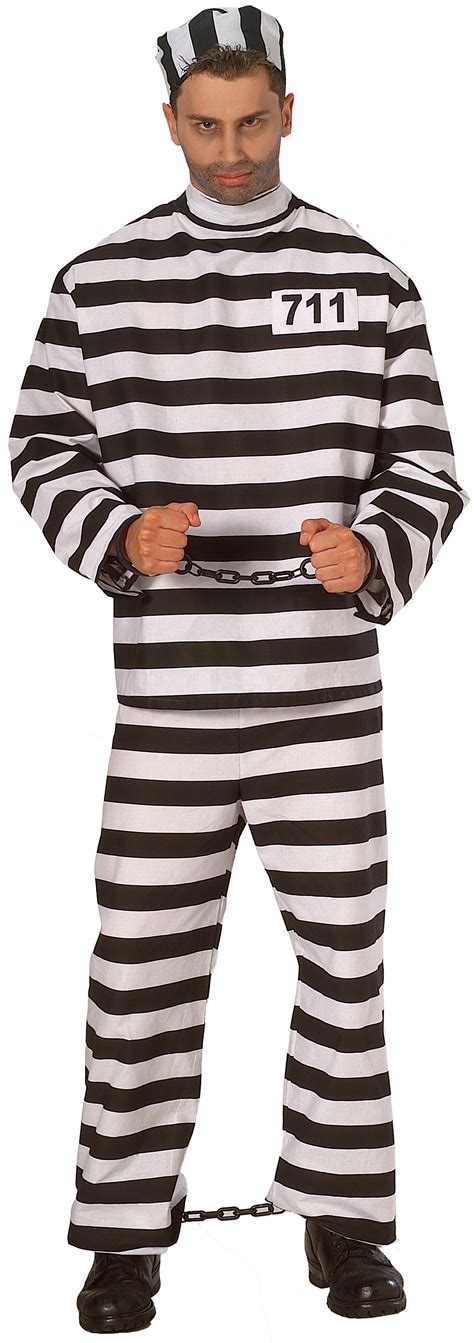 Convict Costume X Large Adult