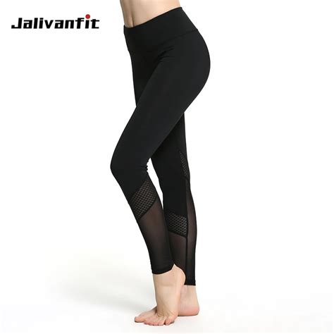 Sexy Slim Quick Dry Pleated Mesh Leggings High Elastic Patchwork Yoga Running Fitness Tight