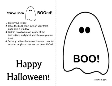 You've Been Booed Free Printable Black And White
