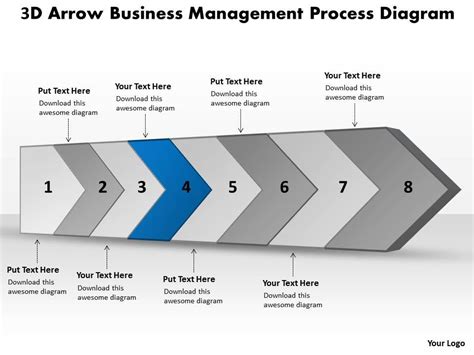 Ppt 3d Arrow Business Management Process Diagram Powerpoint Templates 8