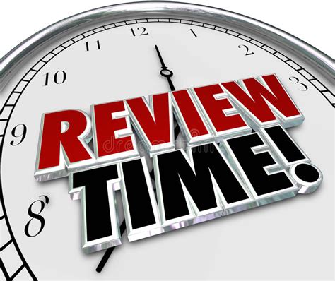Review Time Clock Reminder Evaluation Assessment Stock Illustration ...