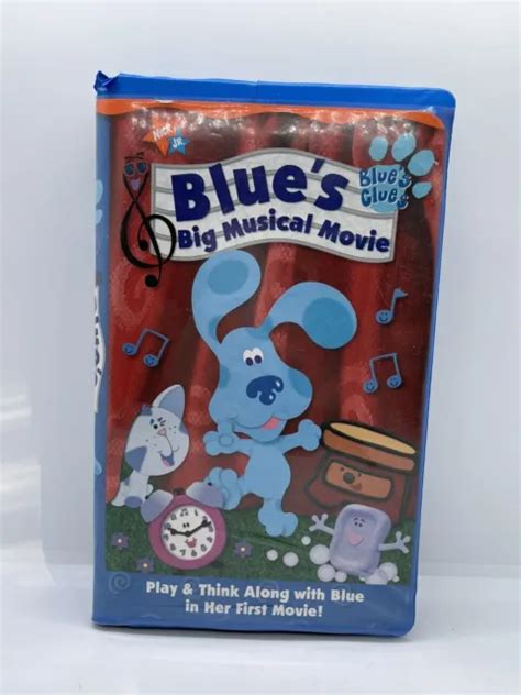 BLUE S CLUES Blue S Big Musical Movie VHS Clamshell Case Nick Jr Blue PicClick UK