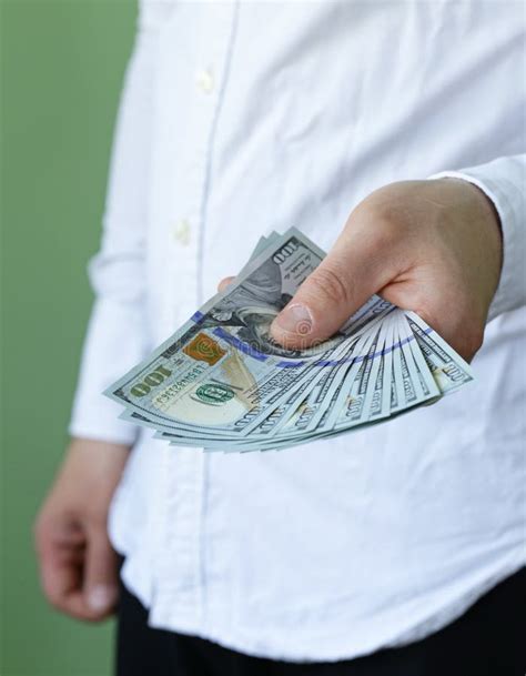 Businessman Hands Holding Dollar Cash Stock Image Image Of Hand