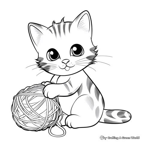 Baby Cat Coloring Pages - Free & Printable!