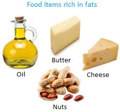 Fats For Energy And Warmth Oil Butter Cheese And Nuts Are Rich In Fats