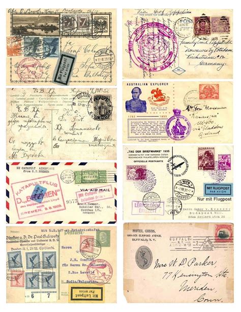 Free Vintage Digital Stamps Free Vintage Images Postal Collage