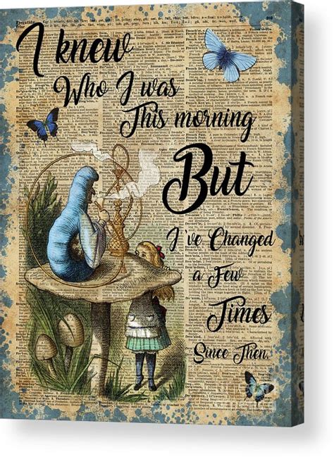 Alice In Wonderland Quote Vintage Dictionary Art Acrylic