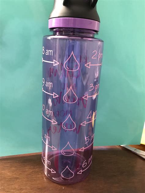 Water bottle to track how much you drink each day. | Water bottle, Bottle, Reusable water bottle