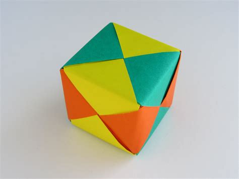 Origami Modular Sonobe Cube Origami Cube Modular Origami Geometric
