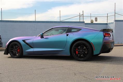 Pics Lavender Turquoise Wrapped Corvette Stingray Is A Multi Colored