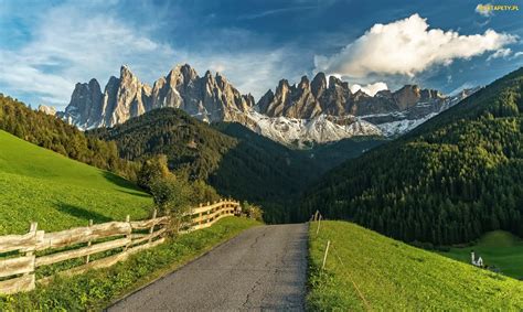 Tapety Zdjęcia Ogrodzenie Południowy Tyrol Masyw Odle Alpy