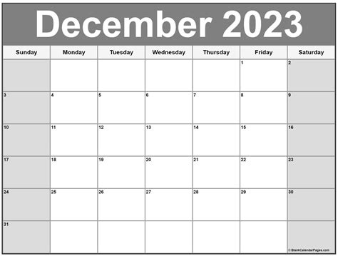 December 2023 Calendar Free Printable Calendar