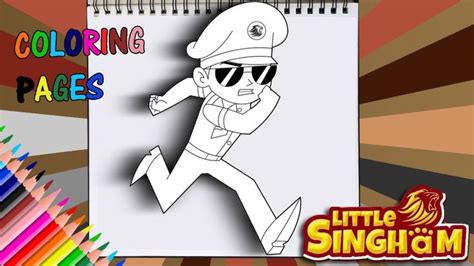 singham running coloring page   coloring pages coloring books discovery kids