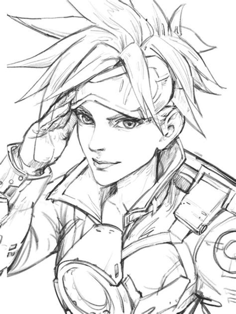 Illustration de Qichao Wang | Overwatch tracer and Sketches