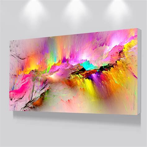 Printed Oil Painting Colorful Canvas Art For Living Room Wall No Frame