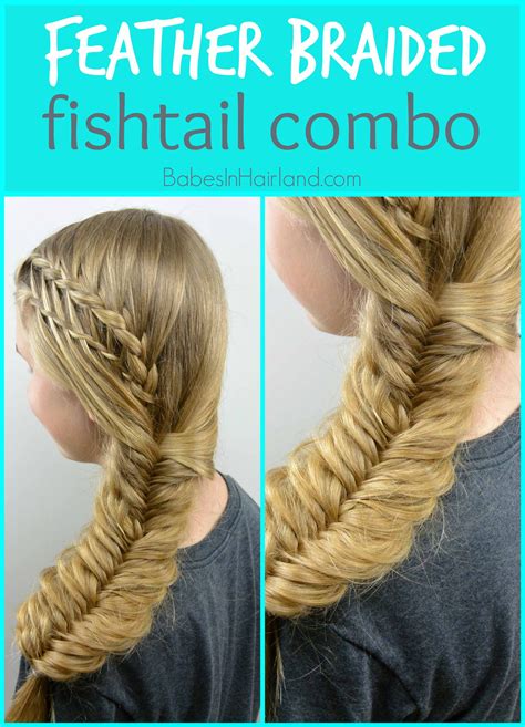 Feather Braided Fishtail Combo Braids With Beads Feather Braid Kids