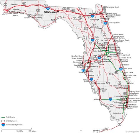 Map Of Florida Cities Map Of Florida Cities Florida Road Map Map Of