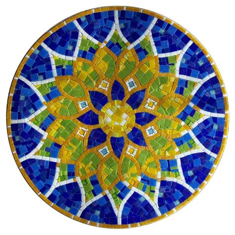 Mandala Fernando Bekir Mosaic Œuvre Mosaïque Art De La Mosaïque