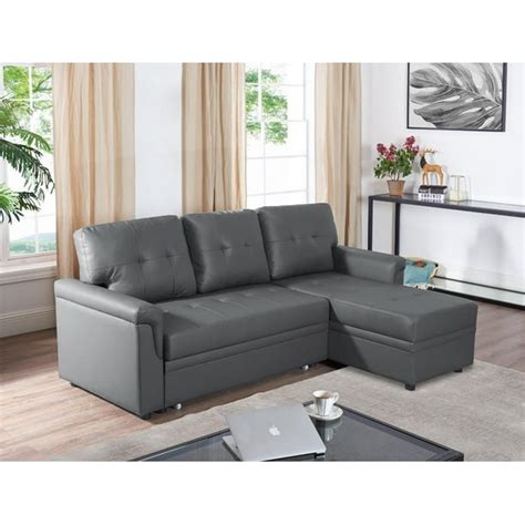 Naomi Home Laura Reversible Sleeper Sectional Sofa Storage Chaise Color