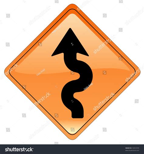 Individual Road Signs Orange Stock Illustration 16551979 Shutterstock