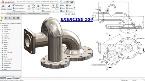 Solidworks Drawing Tutorial For Beginners Exercise 104