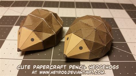 Ninjatoes Papercraft Weblog Cute Papercraft Pencil Hedgehog