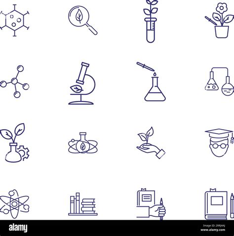 Biological Research Icons Stock Vector Image And Art Alamy