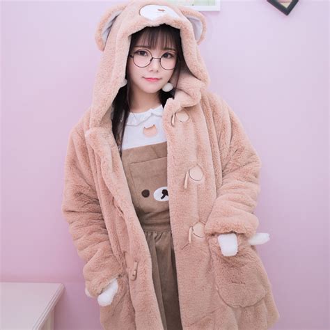 Kawaii Winter Bear Hooded Warm Coat · Harajuku Fashion · Online Store