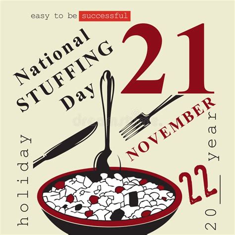 National Stuffing Day Stock Vector Illustration Of Month 262045894
