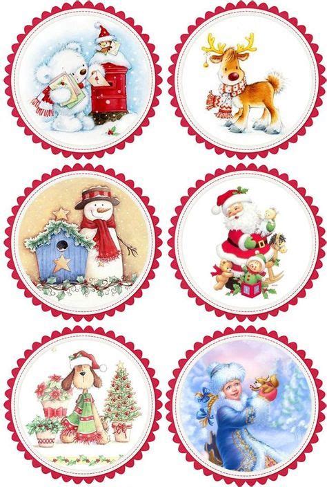 Six Christmas Plates With Santa Claus Snowman Reindeer And Other