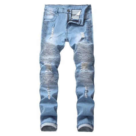 2018 New Brand Men Jeans Hip Hop Rock Moto Mens Designer Clothes