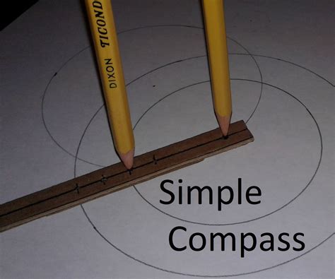 Simple Compass For Drawing Circles 4 Steps With Pictures Instructables