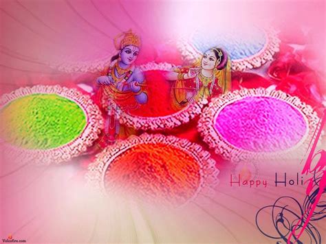Lord Radha And Krishna Enjoying With Colors Of Purity Love And