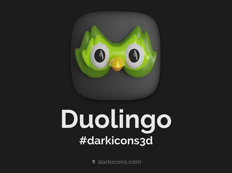 Duolingo 3d Icon By Dark Icons On Dribbble