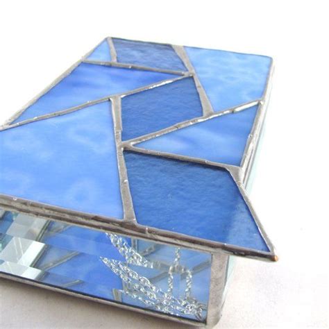 Contemporary Stained Glass Box Geometric Stained Glass Contemporary Glass Glass Jewelry Box