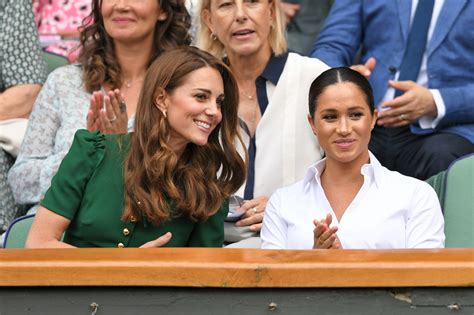 meghan markle and kate middleton wore the chicest outfits to the wimbledon women s final glamour