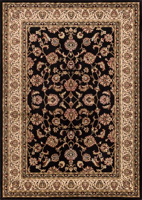 Noble Sarouk Black Persian Floral Oriental Formal Traditional Area Rug